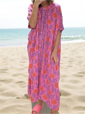 NWT Anthropologie Kaftan Maxi Dress Cover Up